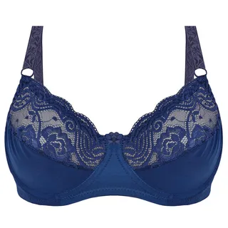 سوتین زنانه دکسونری مدل 340018214 گیپور رنگ سرمه ا...