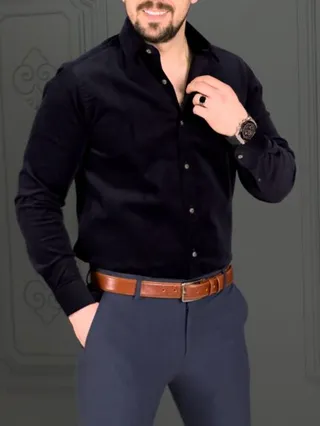 پیراهن 030802 AKOMOD سورمه ای