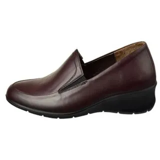 کفش طبی زنانه کفش ملی مدل چرم طبیعی مدیکال BR.4180 رنگ قهوه‌ای