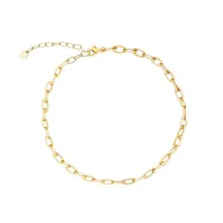 پابند طلا 18 عیار زنانه ماوی گالری مدل زنجیری بیضی