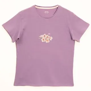 تی شرت آستین کوتاه زنانه مدل مهرسان رنگ بنفش