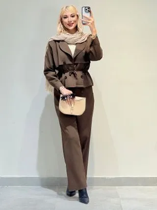 ست کت و شلوار کمرگتر کد 19657