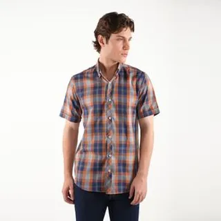 پیراهن آستین کوتاه یقه برگردان مردانه پاتن جامه مدل 04MR8091