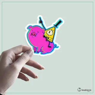 استیکر و برچسب Gravity Falls bill & Waddles