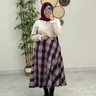 دامن یکتا سورمه ای زرشکی