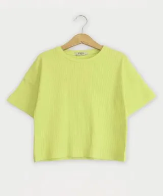 تیشرت آستین کوتاه دخترانه پیانو مدل 10347