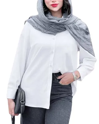 شومیز زنانه سفید کد 17286