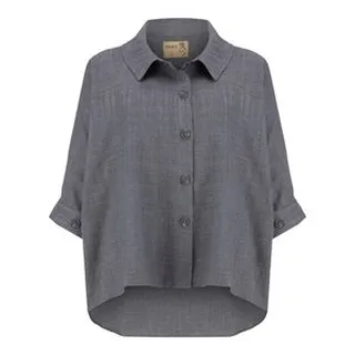 مانتو زنانه السانا مدل شهگل کد 222627 رنگ طوسی