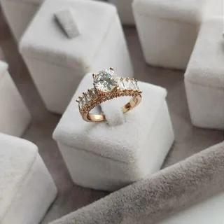 انگشتر ژوپینگ حلقه رنگ ثابت شیک و زیبا برند معتبر کد 198جدید سایز 6و7موجود