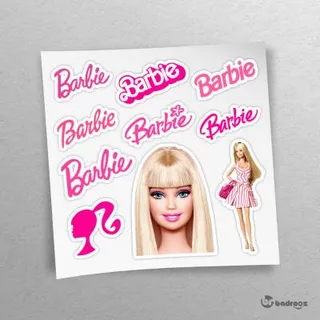 پک استیکر  Barbie-LOGO