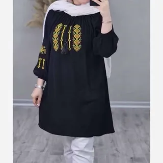 شومیز بلند گلدوزی ترنم ارسال رایگان 