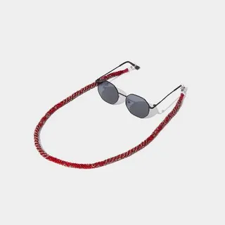 بند عینک منجوق بافت قرمز