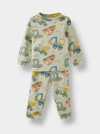 ست لباس نوزاد پسر نعنایی دفکتو