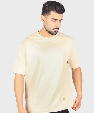 تیشرت لش کرم روشن و ساده 8172