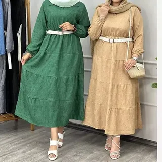 پیراهن ماکسی زنانه و دخترانه گندم