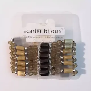 دستبند مگنتی سبز و سدری زنانه اسکارلت بیژوکس SCARLET BIJOUX آلمان کد 2003 (ارسال رایگان)