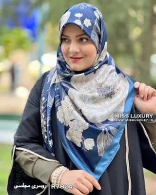 روسری مجلسی ساتن ابریشم R7824