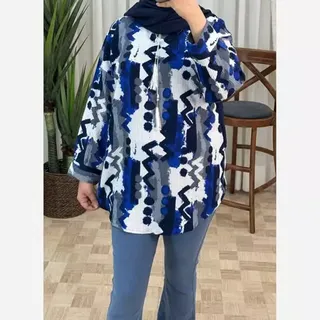 شومیز مانتویی کاملس طرح نقطه 