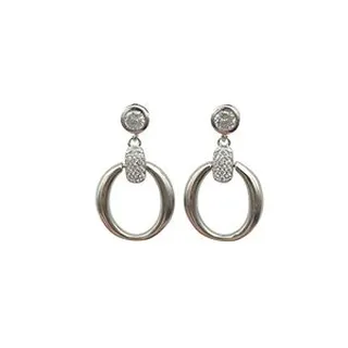 گوشواره نقره زنانه مدل تنیسی