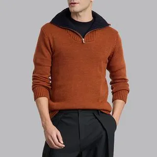 پلیور یقه برگردان مردانه مدل 820033038 طرح ترندیول