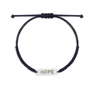 دستبند نقره بافت HOPE داته مردانه
