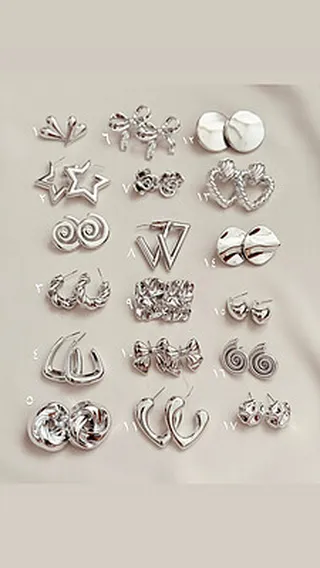 گوشواره جان نقره اي