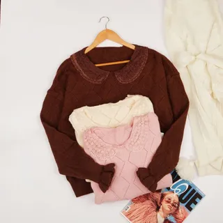 بلوز بافت یقه گیپور کد ۱۱۴