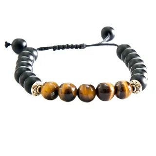 دستبند نوژین مدل Tiger Eye Onyx