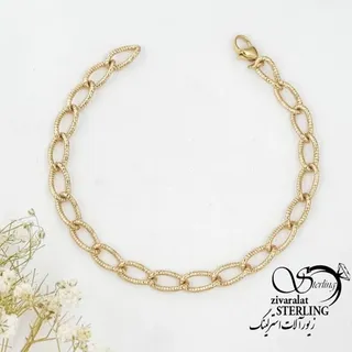 دستبند زنجیری ژوپینگ طرح طلا کد 17672