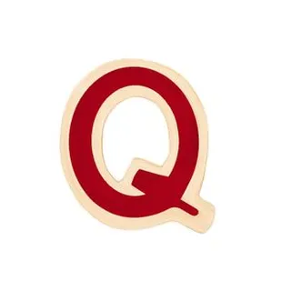 آویز گردنبند نقره ژابیز مدل حرف Q