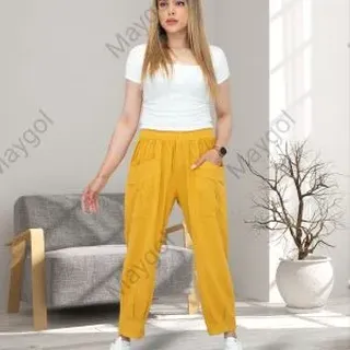 شلوار مام استايل الیاف طبیعی