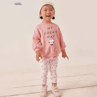 ست تیشرت و شلوار دخترانه بچگانه طرح لاکی دی