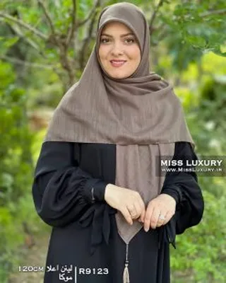 روسری لینن اعلا موکا R9123