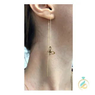 گوشواره طلا بخیه پروانه