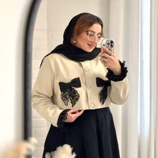 کت و دامن کرپ سوپر باربی  پینترستی تالیا مجلسی عیدانه  کد 9418