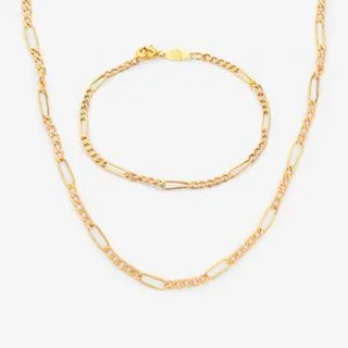 نیم ست طلا 18 عیار زنانه دوست خوب مدل فیگارو