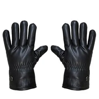 دستکش مردانه مدل چرم کد GL102 رنگ مشکی