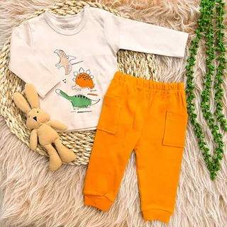 آستین بلند و شلوار دایناسور ۶۰۴۲