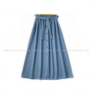 دامن جلو دکمه آسمانی   قد 90