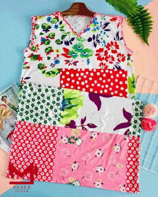 زیر سارافونی ماکسی سایز بزرگ تم گل