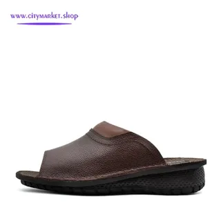 دمپایی مردانه چرم کد BR331