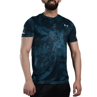 تیشرت ورزشی مردانه آندر آرمور مدل Heat Gear-2205 آبی تیره