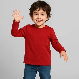 تی‌شرت آستین بلند پسرانه مدل 1kkb16651ok-420 رنگ ق...