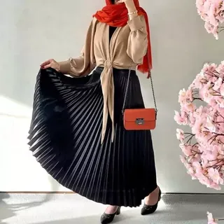 دامن ساتن پلیسه پ
