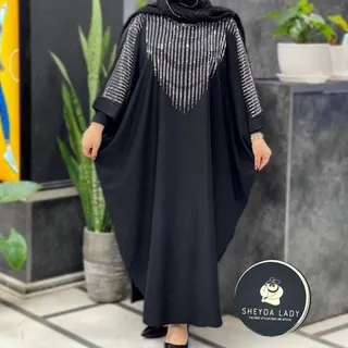 مانتو عبایی زنانه و دخترانه جنس الیزا مدل ریحانا