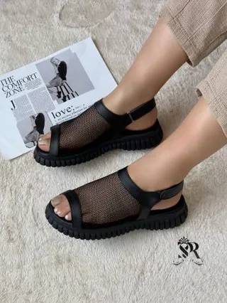 صندل زنانه طبی پشت چرم