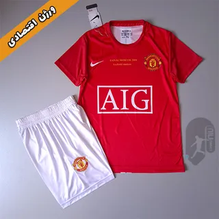 لباس اول کلاسیک منچستریونایتد - ورژن اقتصادی - فصل 2007 2008 - به همراه شورت ورزشی
