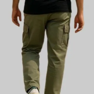 شلوار کارگو مردانه کتان پنبه ۶ جیب کمرکش | شلوار اسپرت و راحتی مردانه | پوشاک پویاک|4031
