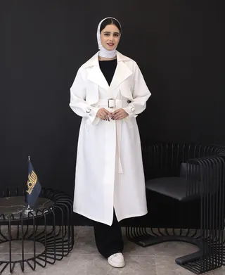 مانتو | مدل ترنج کت قد 120 کد 10267 – سفید