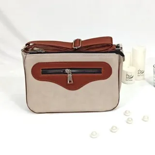 کیف مسنجر لاتیک رنگ کرم